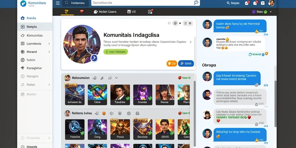 Fitur chat untuk interaksi pemain.