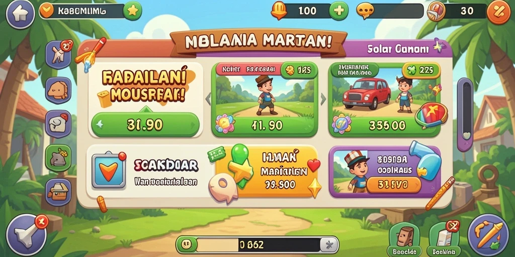 Berbagai item menarik untuk koleksi dalam game.