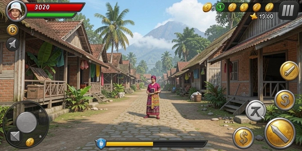 Ilustrasi momen kemenangan dengan grafik yang memukau.